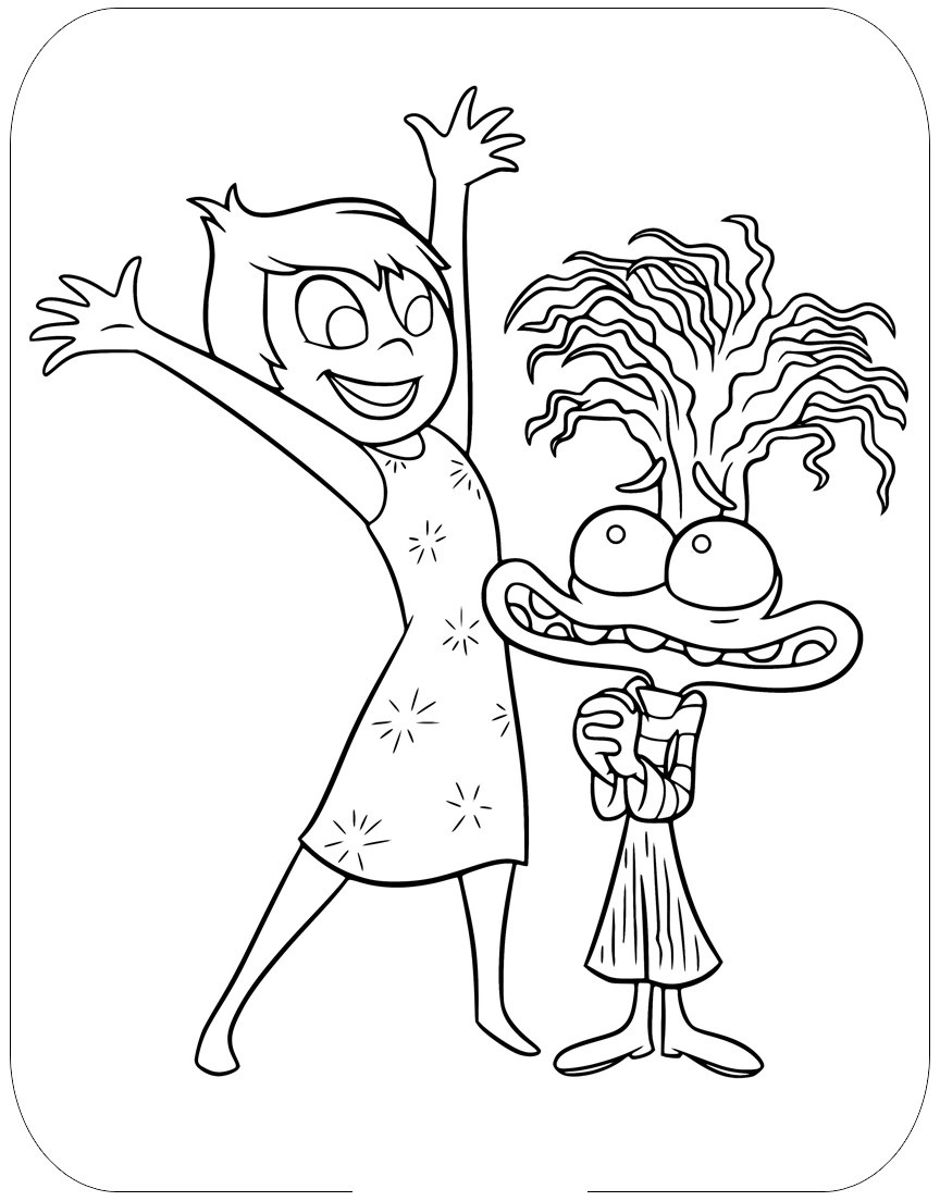 35+ Inside Out 2 Coloring Pages Riley and her Emotions Await Her
