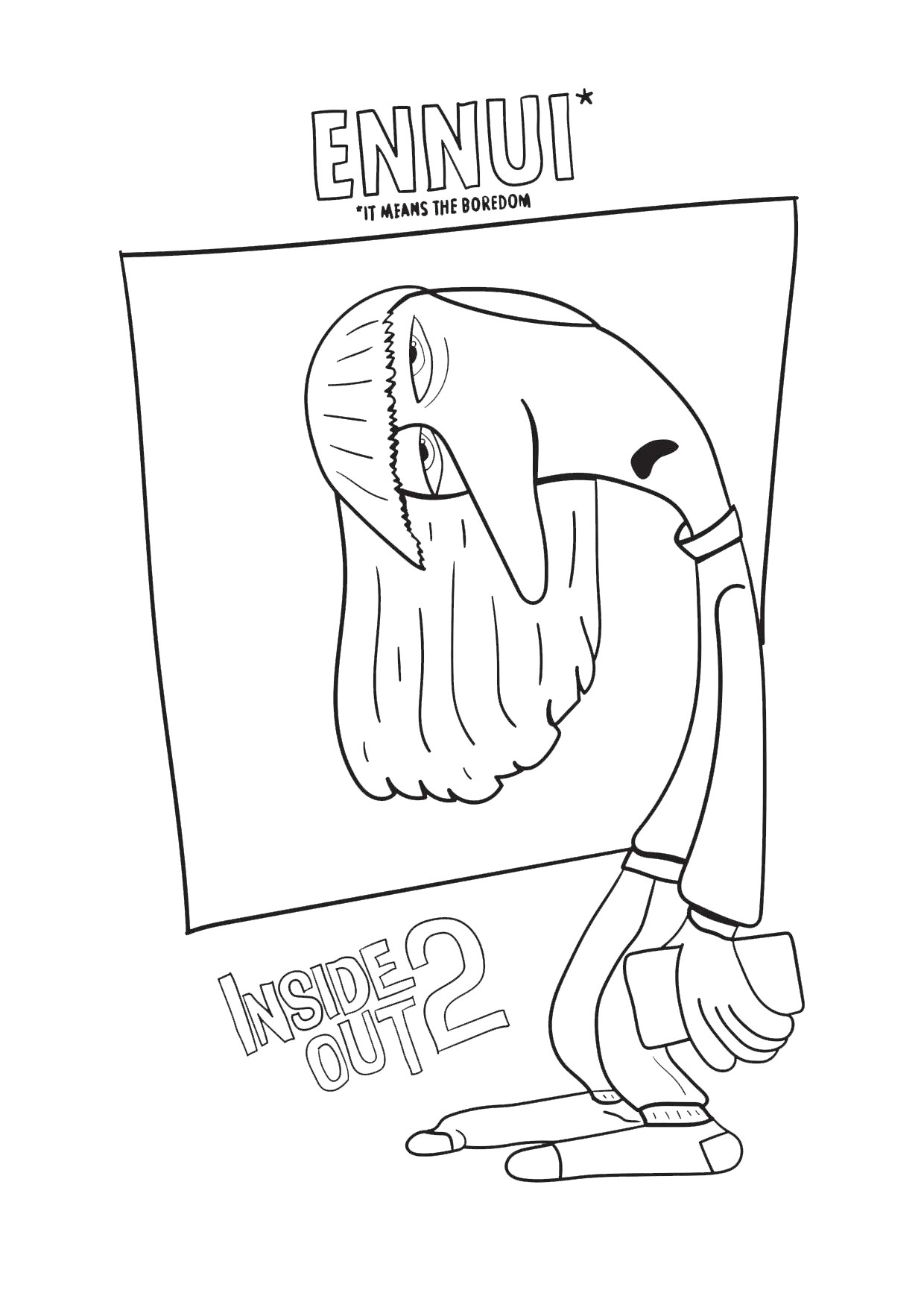 35+ Inside Out 2 Coloring Pages Riley and her Emotions Await Her