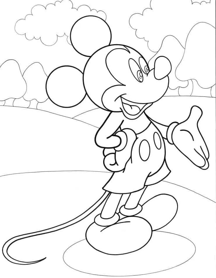 Coloring page Mickey Mouse???? Desenhe uma bola de futebol e sinta a