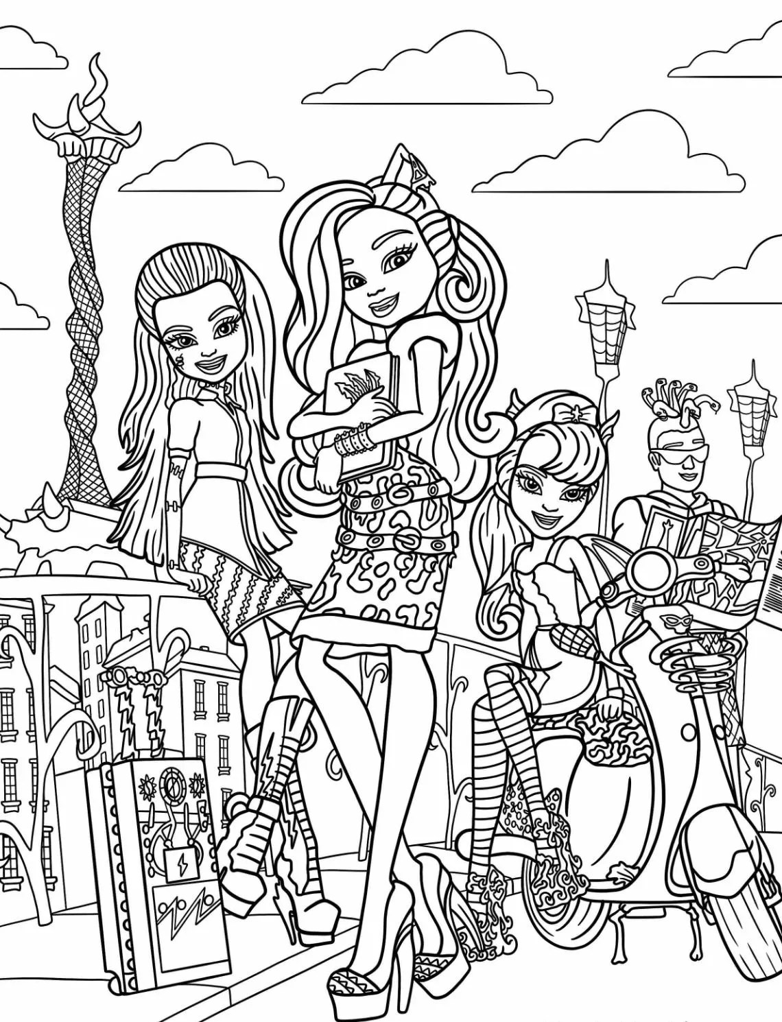 47+ Monster High Coloring Pages High Draculaura, Clawdeen, and More!