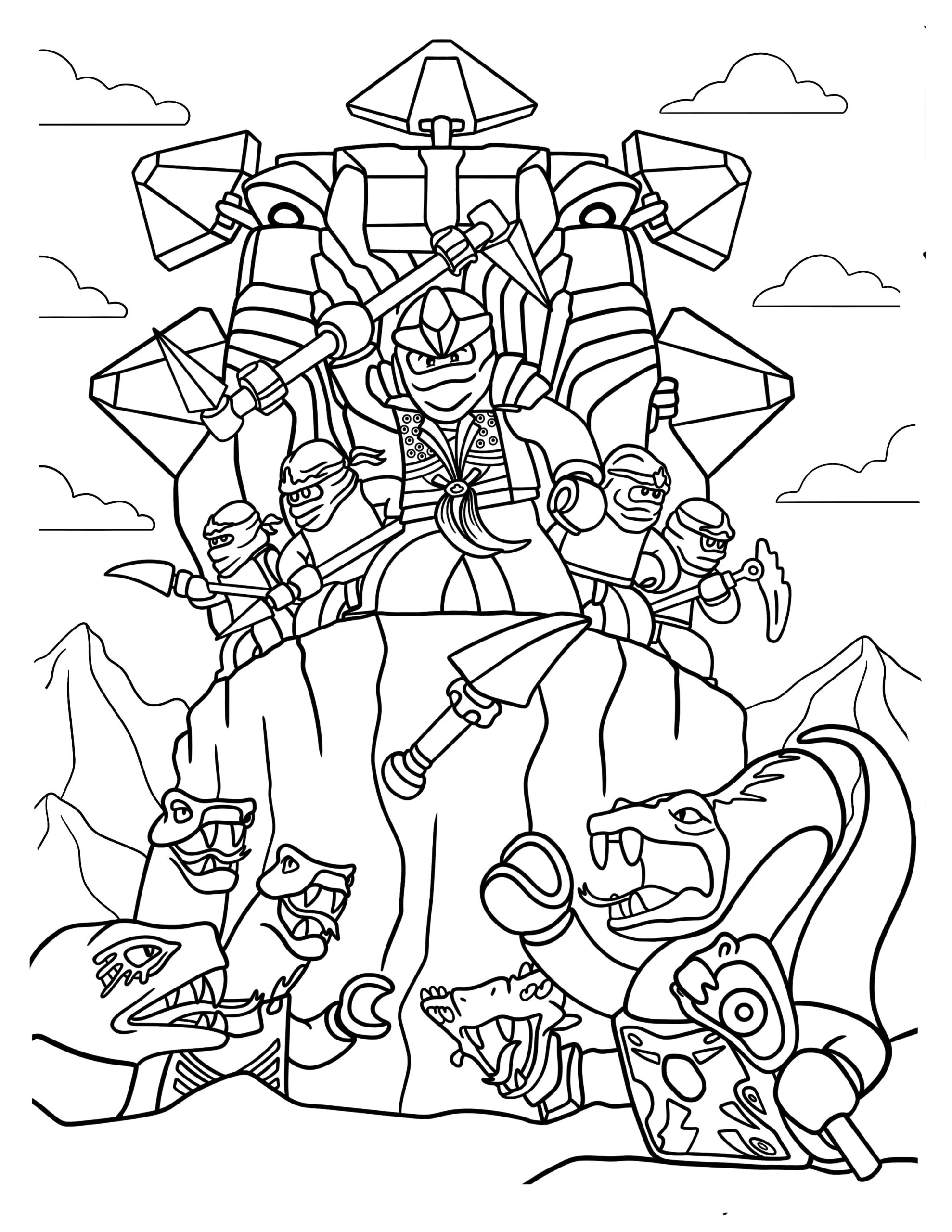 85+ Printable Ninjago Coloring Pages Ninja Adventure Awaits You!