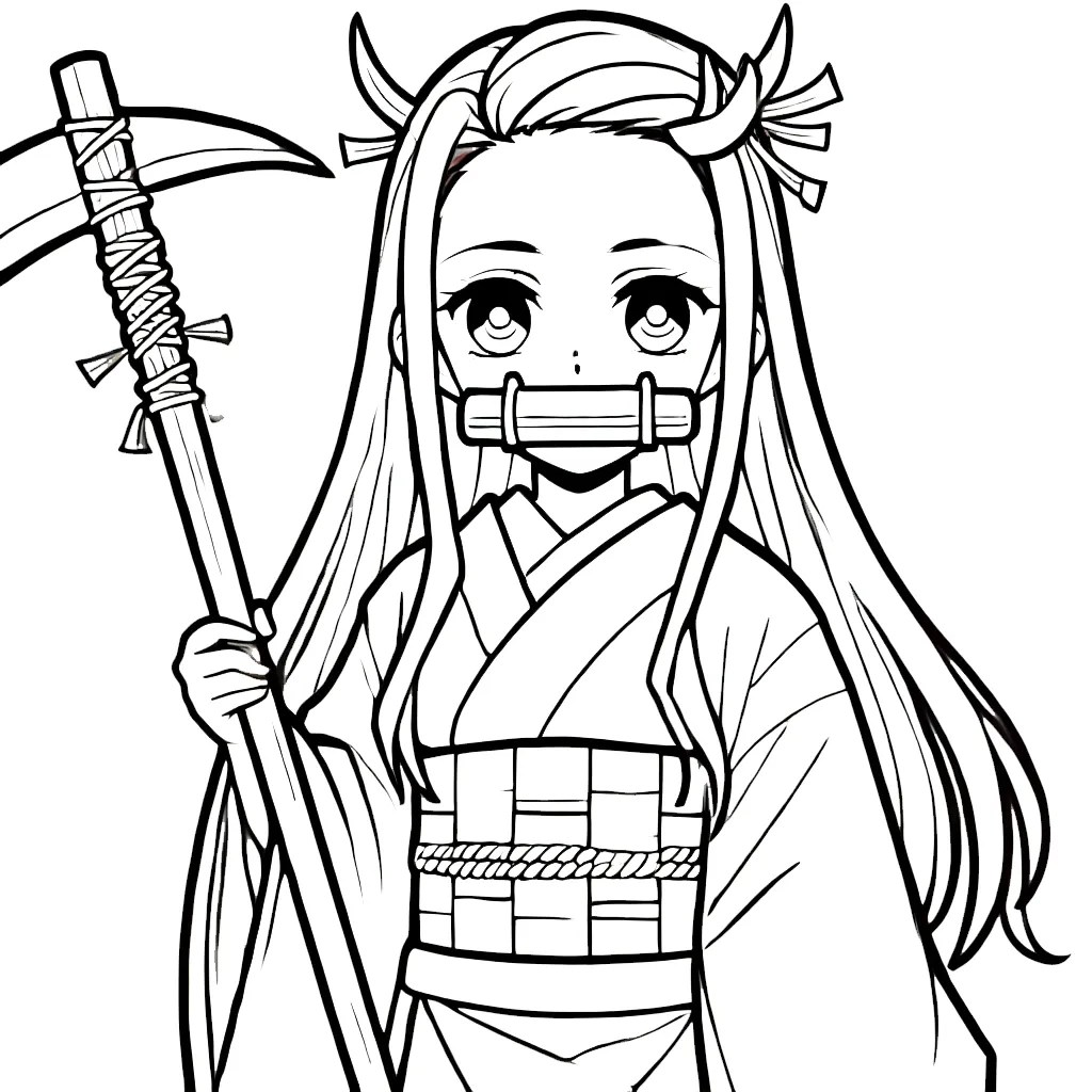 39+ Nezuko Coloring Pages Cutest Demon of Demon Slayer