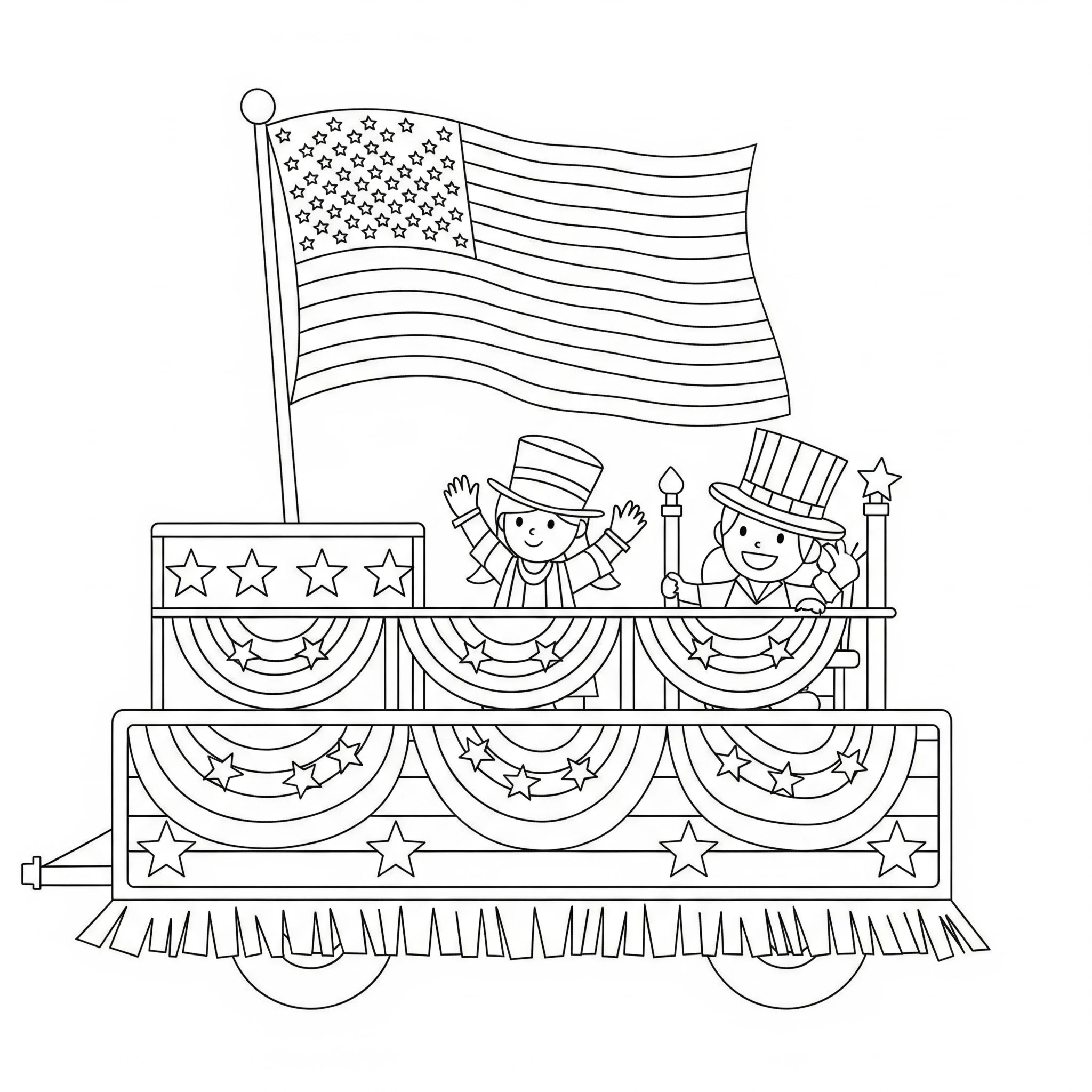 25+ 4th of July Coloring Pages PDF Flags, Fires and Freedom