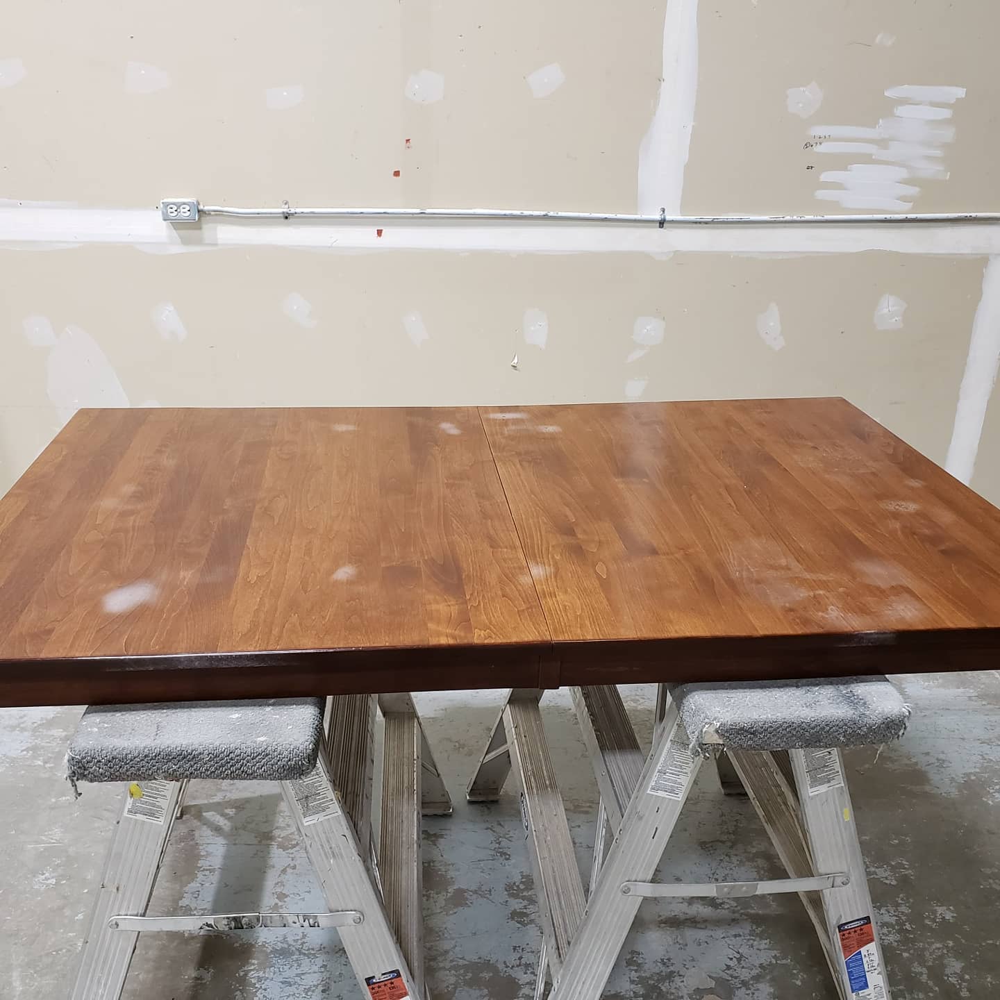 Maple Kitchen Table Refinish Colorific Custom