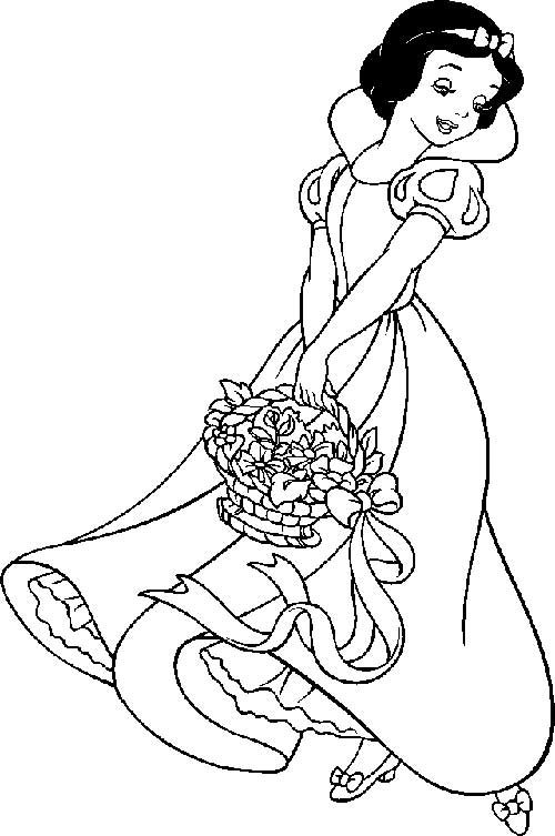 Desenho Branca de Neve Para Colorir