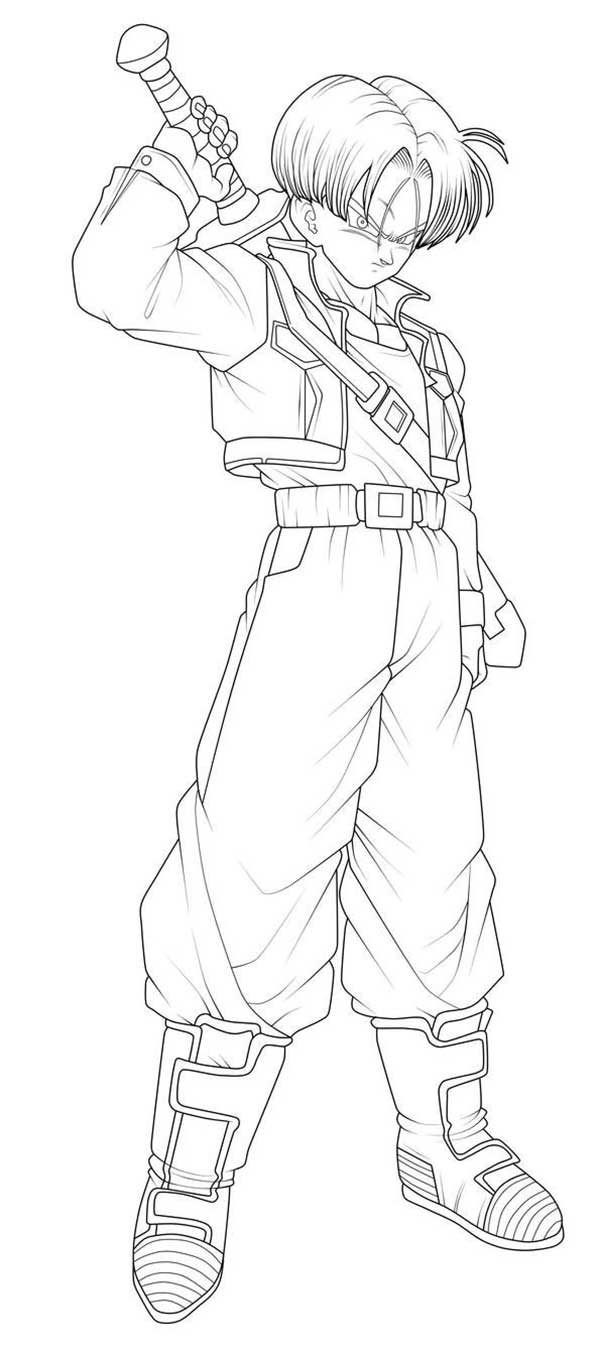 35+ Desenhos do Trunks (DbZ) para Imprimir e Colorir/Pintar