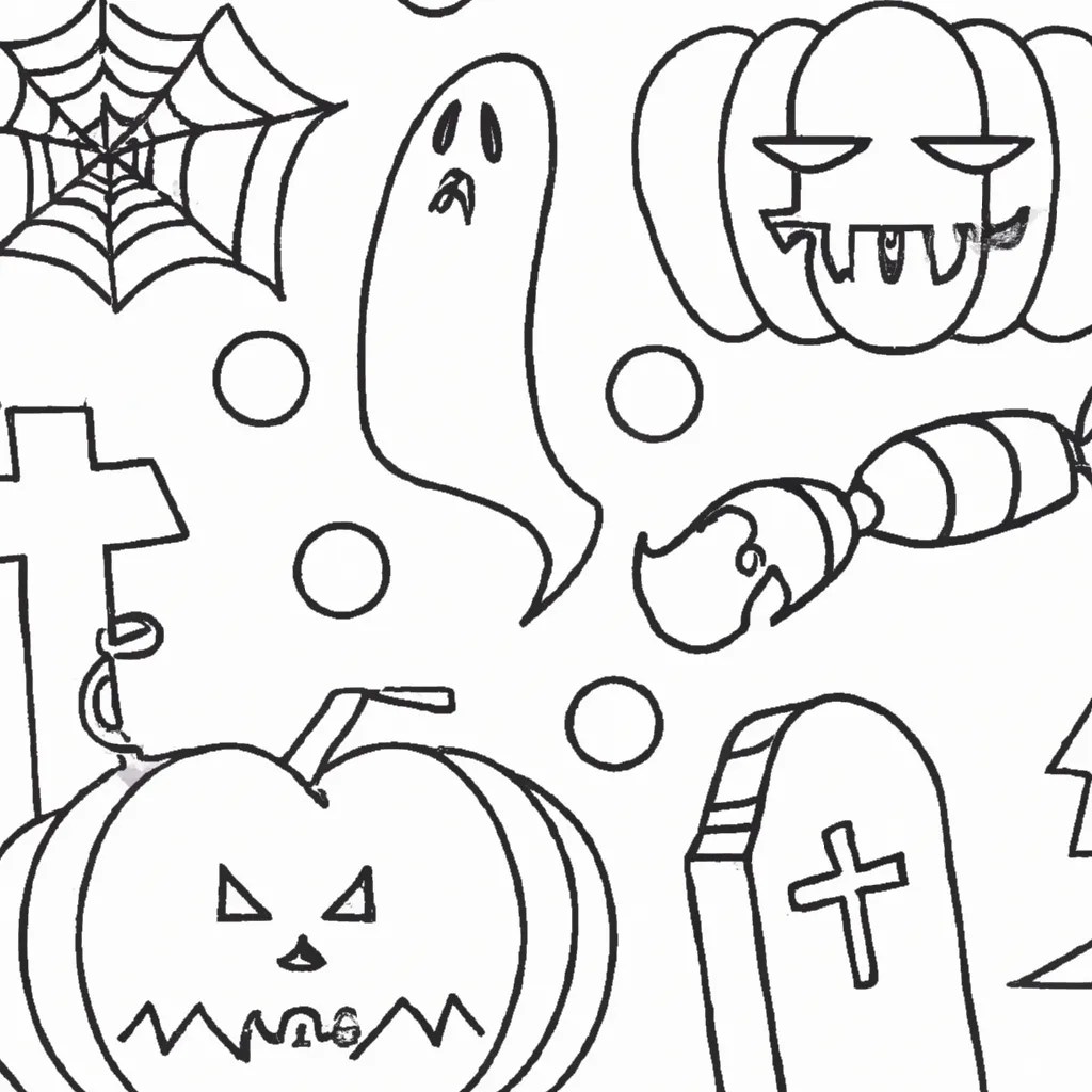 Terror nos Símbolos do Halloween! Atividades Grátis para Colorir