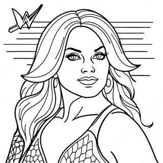 Wwe Female Superstars Coloring Page | Coloring-Pages.com