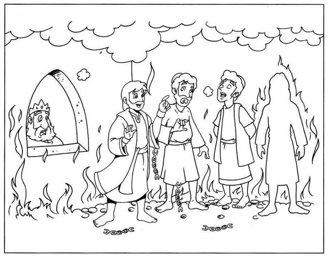 Shadrach Meshach And Abednego Coloring Page