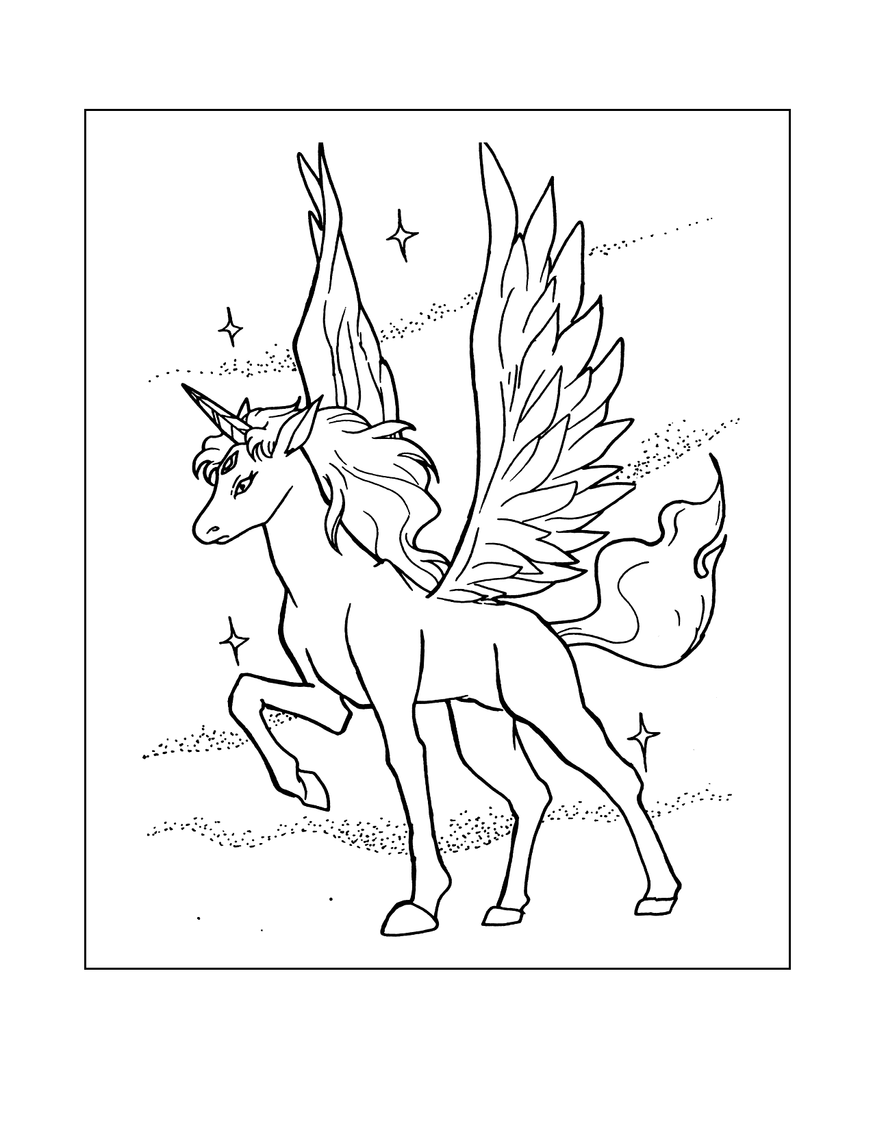 Alicorn Coloring Pages – Printable Coloring Pages. FREE