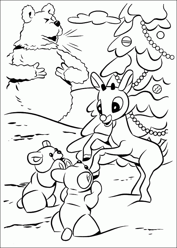 Rudolph Coloring Pages Printable Coloring Pages