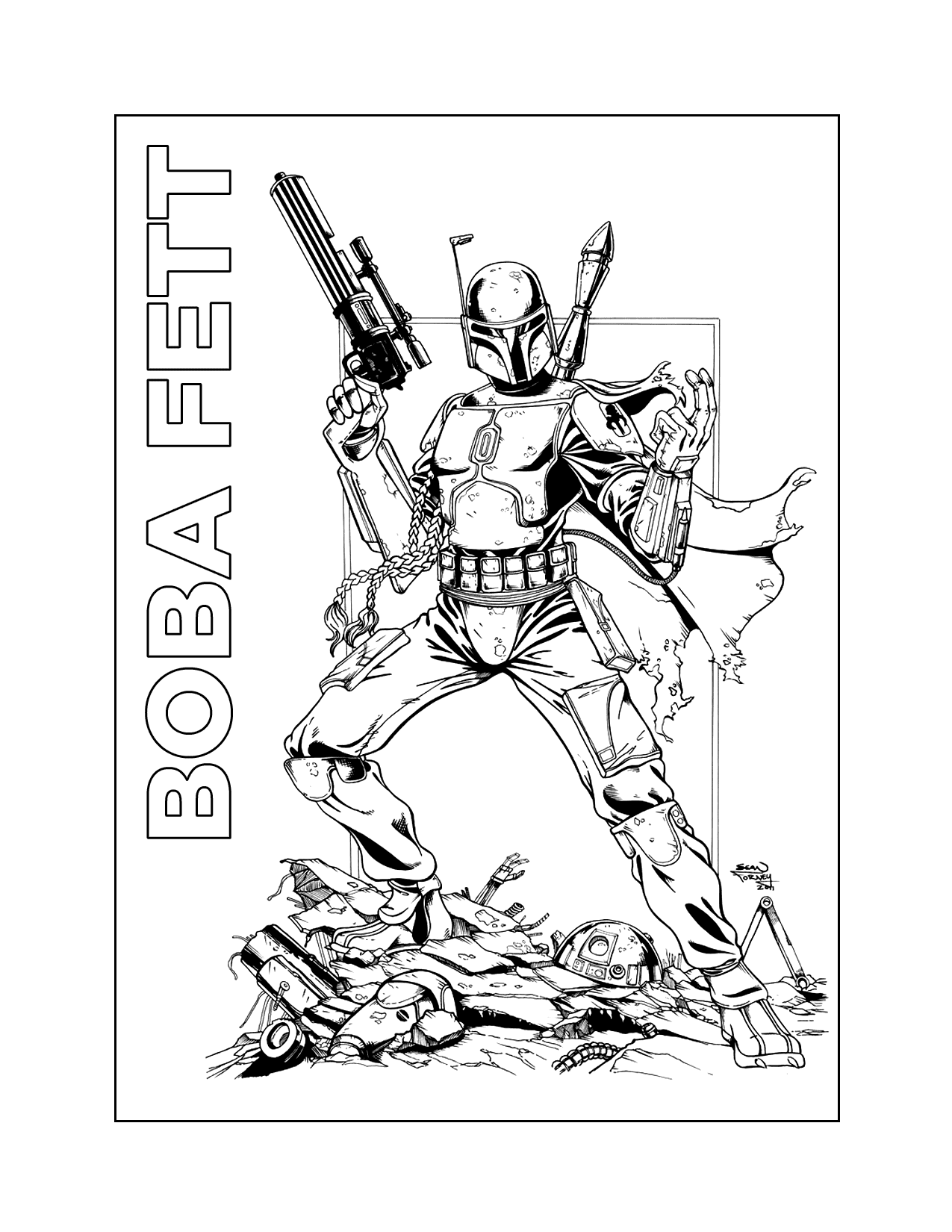 Boba Fett Coloring Pages – Printable Coloring Pages. FREE