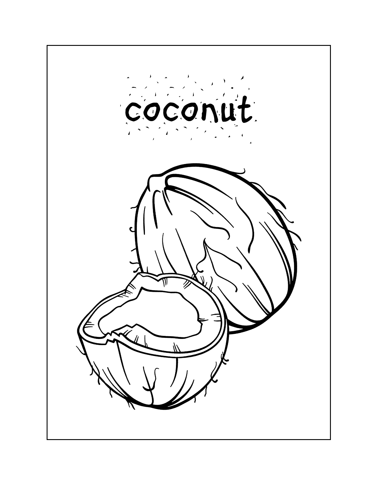 Coconut Coloring Pages Printable Coloring Pages