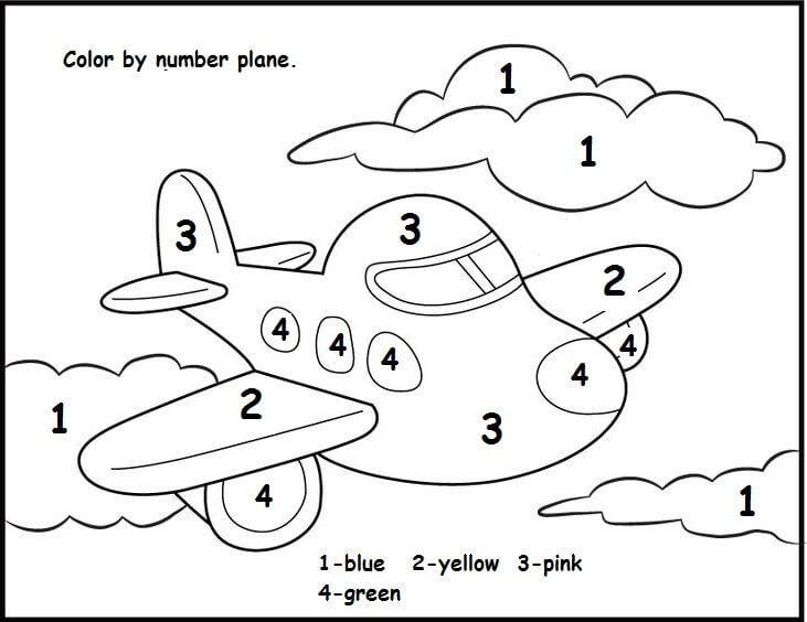 Color by Number Preschool – Printable Coloring Pages. FREE