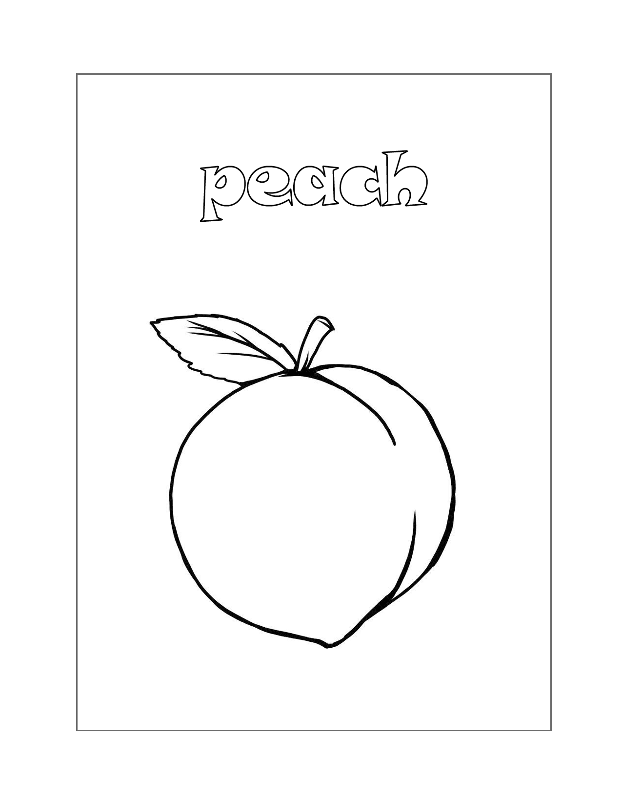Peach Coloring Pages Printable Coloring Pages