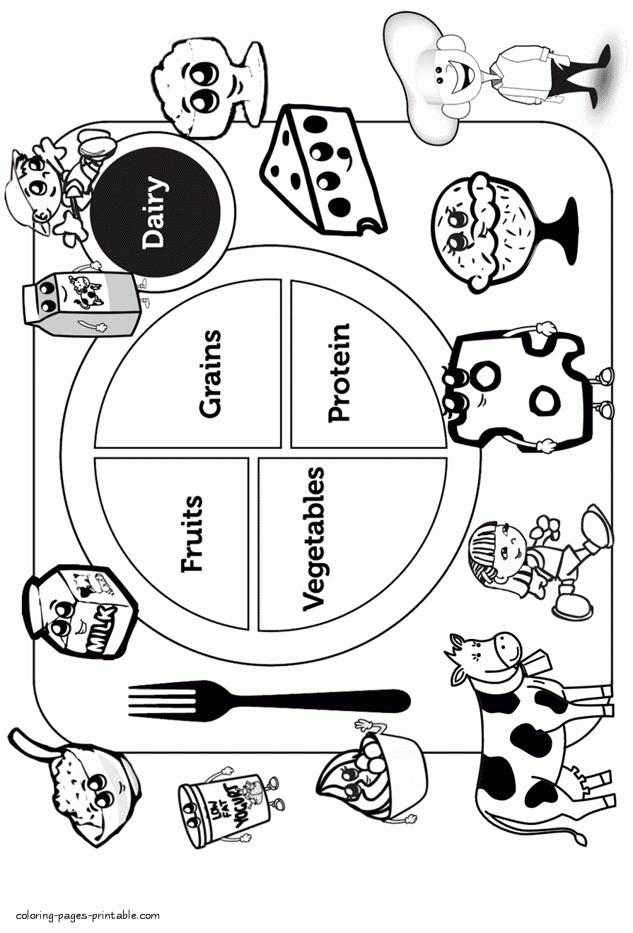 Food Coloring Pages – Printable Coloring Pages. FREE