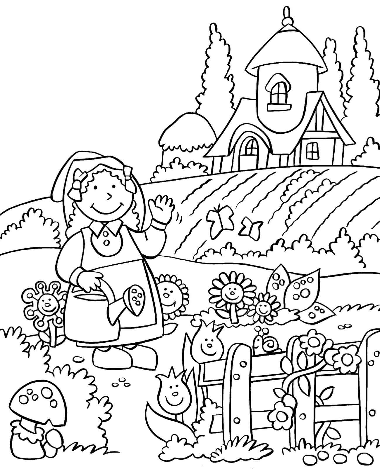 Garden Coloring Pages Printable Coloring Pages. FREE