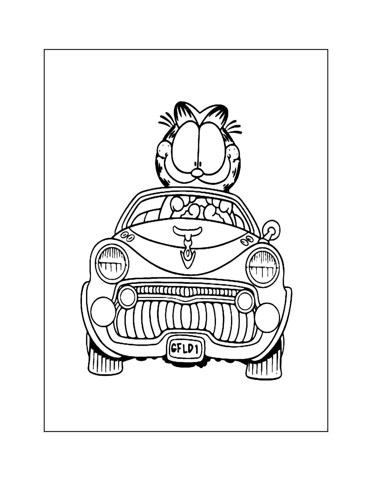 Easy Garfield Coloring Pages Characters Free Printable