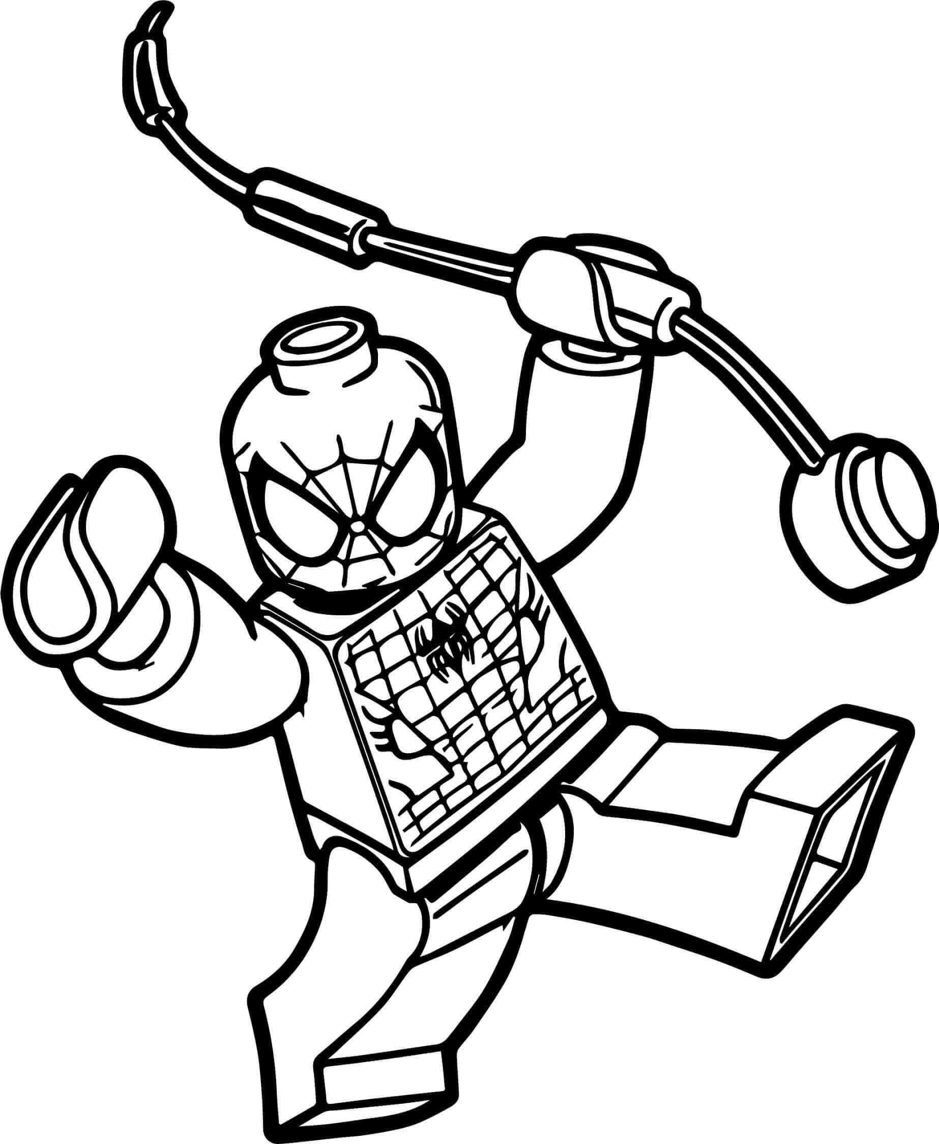 Lego Spiderman Coloring Pages Printable Coloring Pages