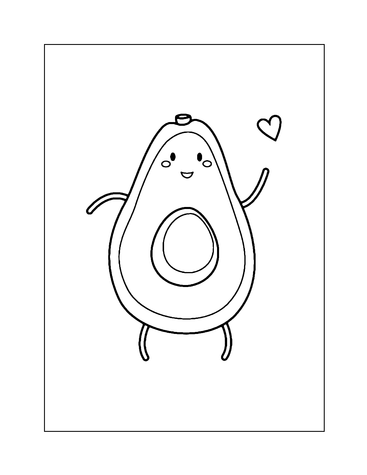 Avocado Coloring Pages – Printable Coloring Pages. FREE