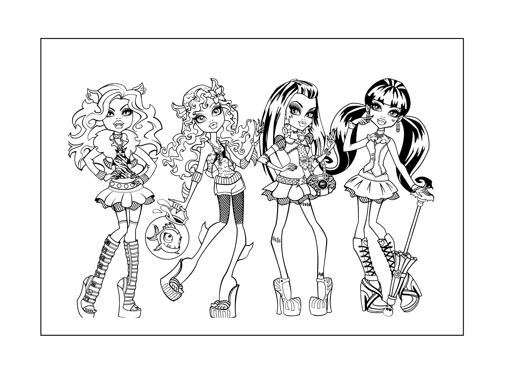 Monster High Coloring Pages Printable Coloring Pages