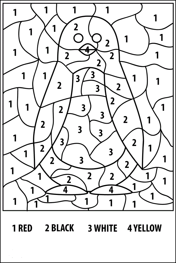 Color by Number Preschool – Printable Coloring Pages. FREE