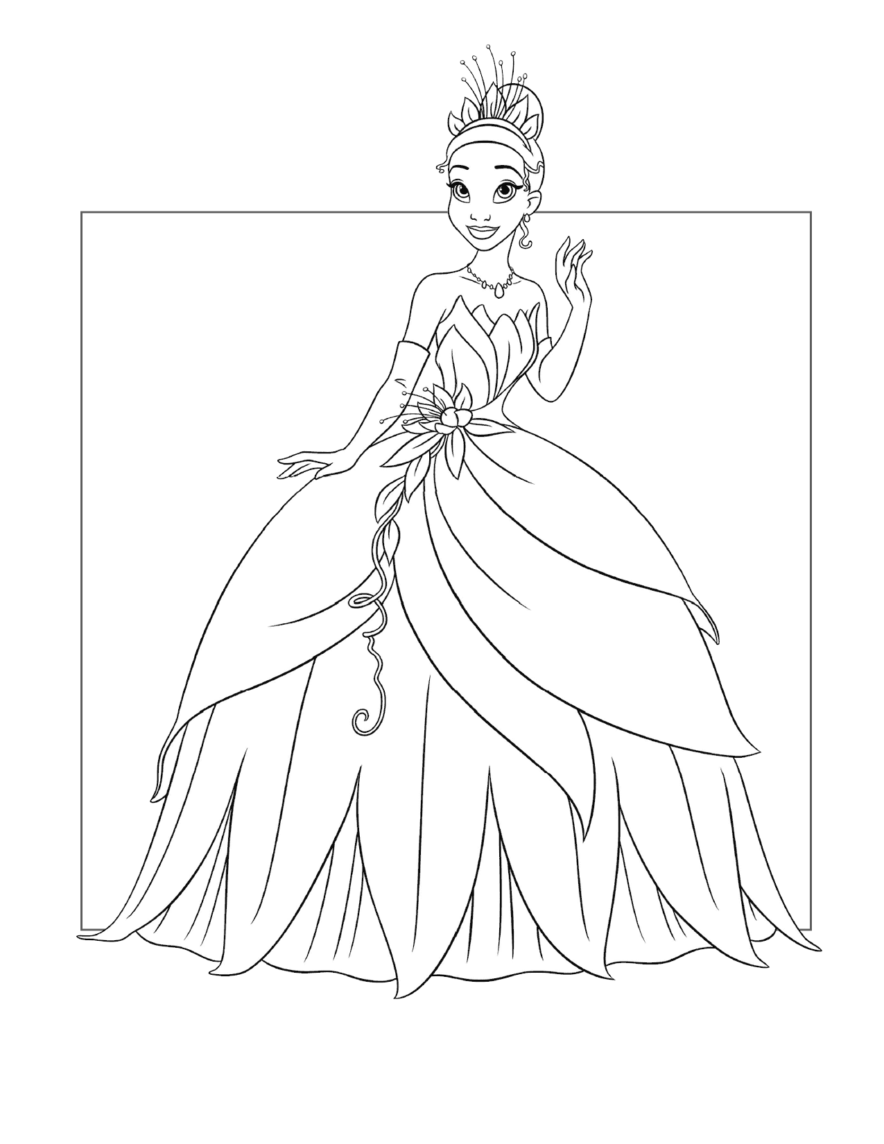 Princess Tiana Coloring Pages Printable Coloring Pages. FREE