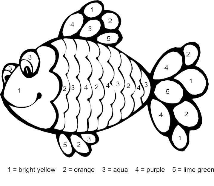 Color by Number Preschool – Printable Coloring Pages. FREE