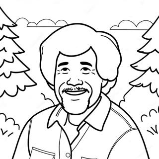 Bob Ross Coloring Page (56493-44690)