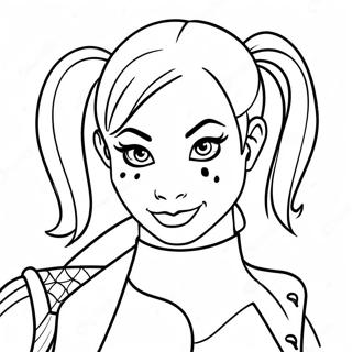 Simple Harley Quinn Coloring Page (58503-46295)