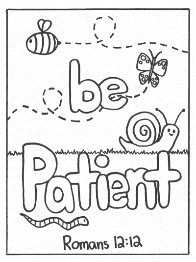 Bible Patience Coloring Coloring Coloring Pages