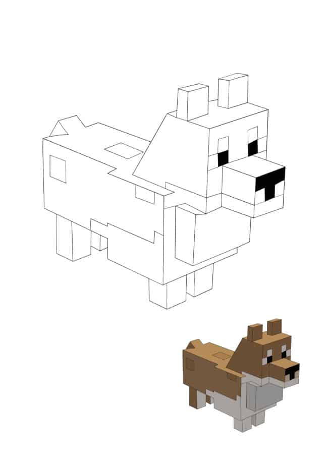 Minecraft Dog Coloring Pages 2 Free Coloring Sheets (2021)