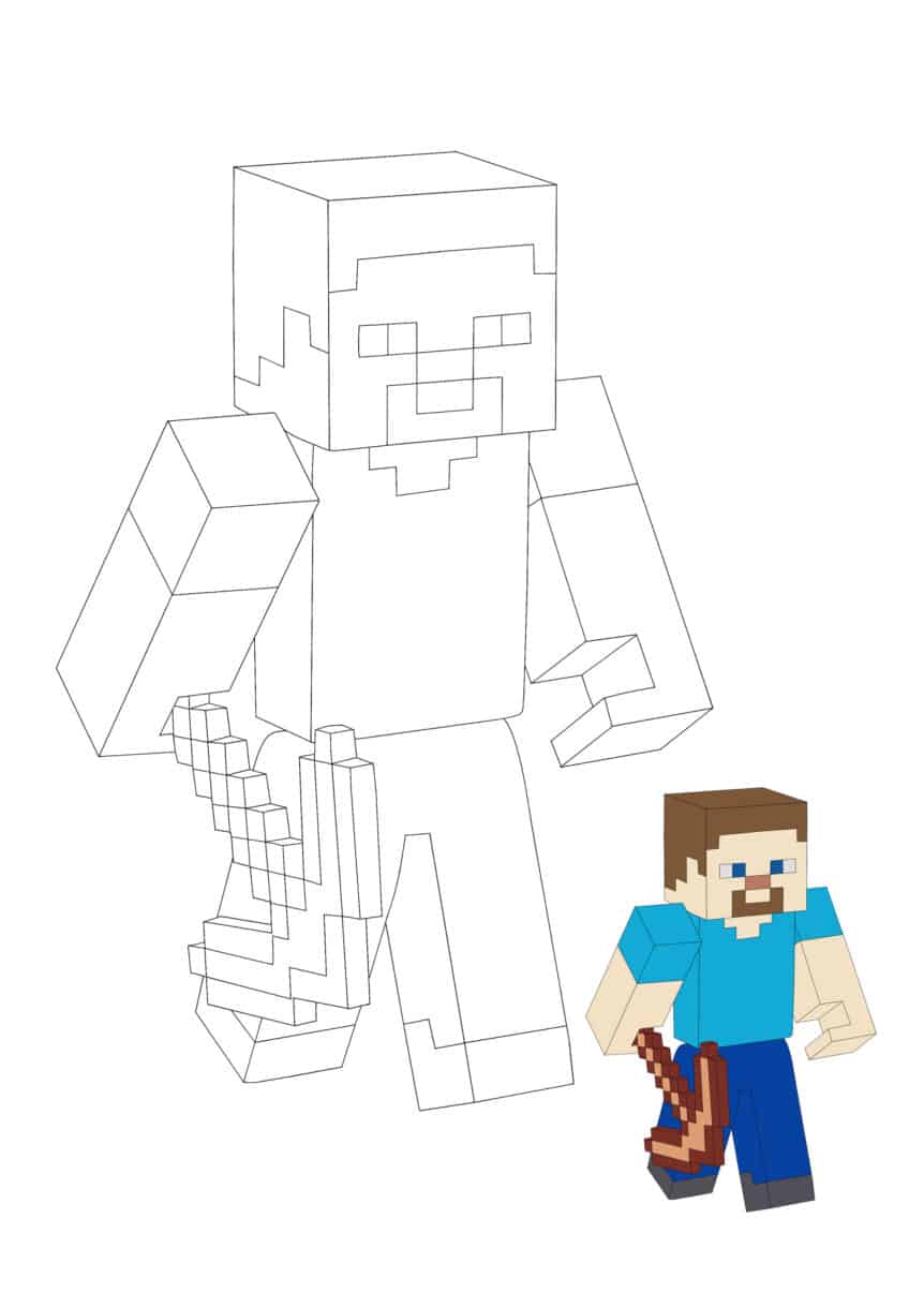 Minecraft Steve Coloring Pages 2 Free Coloring Sheets (2021)