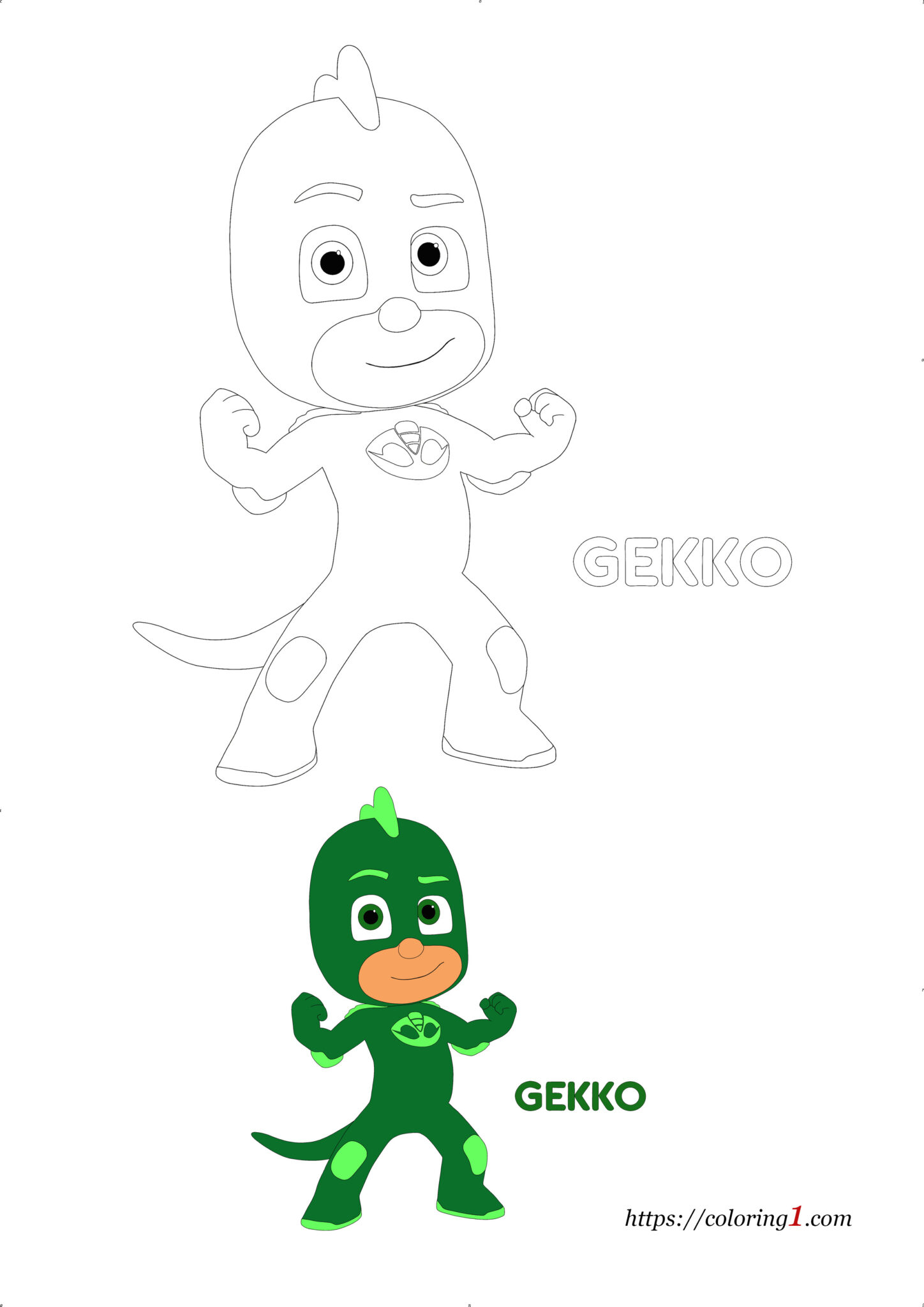 Pj Masks Gekko Coloring Pages 2 Free Coloring Sheets (2021)