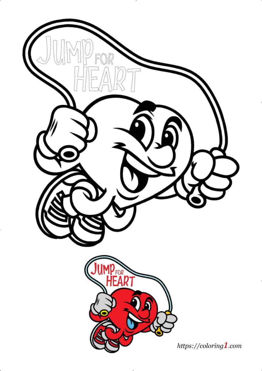 Jump Rope For Heart Coloring Pages 2 Free Coloring Sheets (2021)