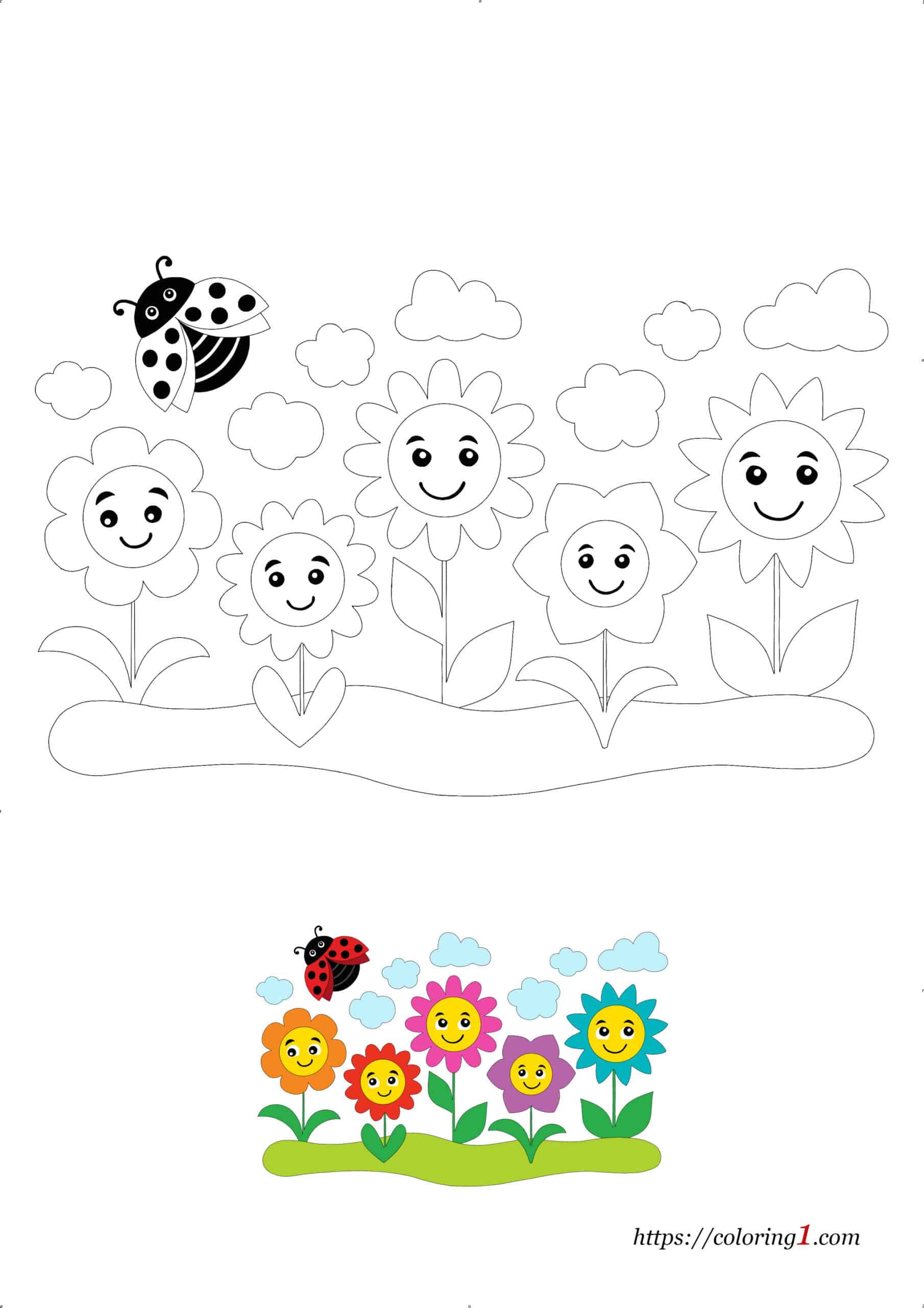 Flower Garden Coloring Pages 2 Free Coloring Sheets (2021)