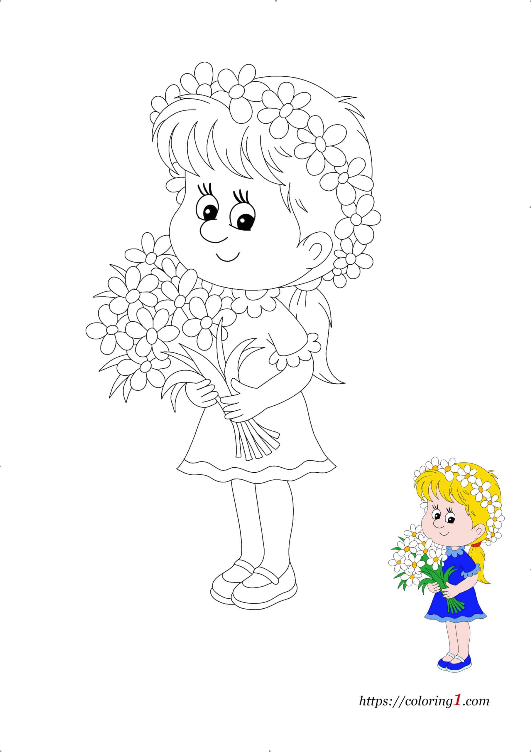 Flower Girl Coloring Pages 2 Free Coloring Sheets (2021)