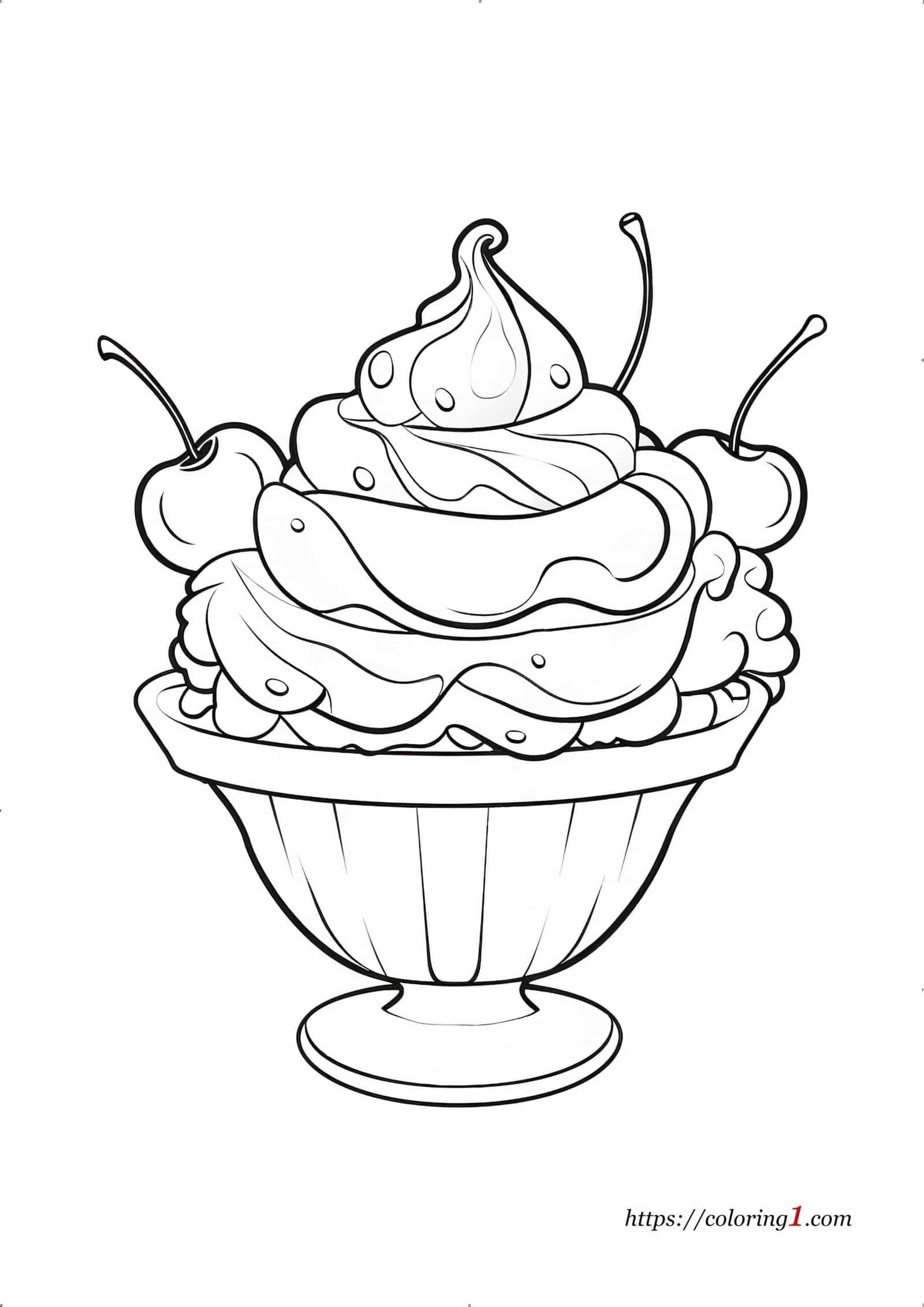Ice Cream Sundae Coloring Page 2 Free Coloring Sheets (2024)