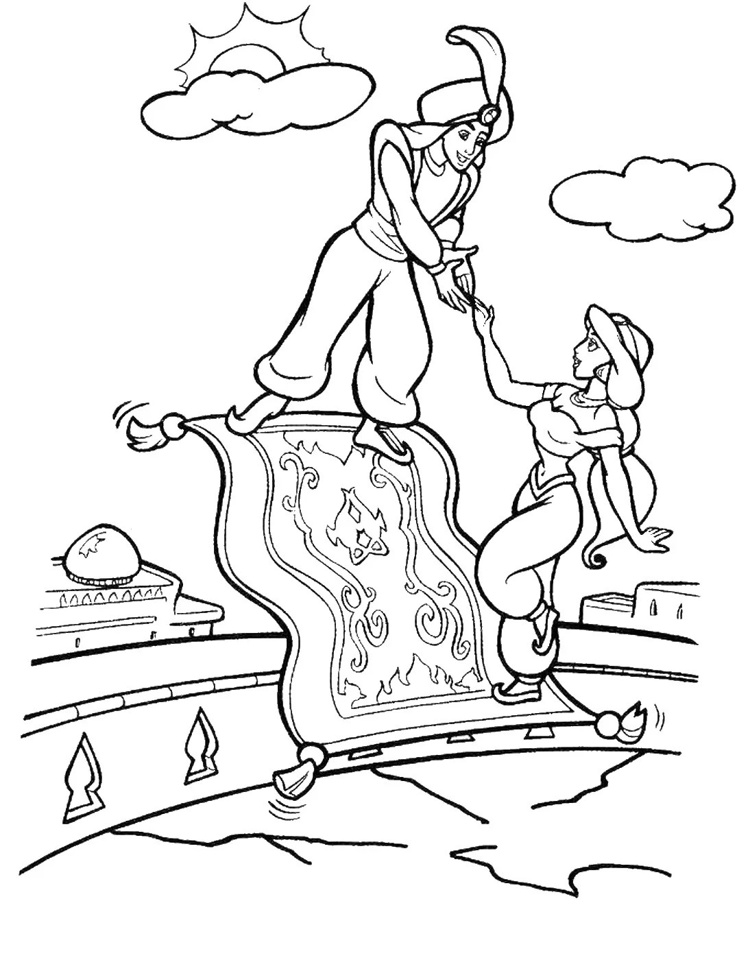 Aladdin Coloring Pages Pluscoloring.com