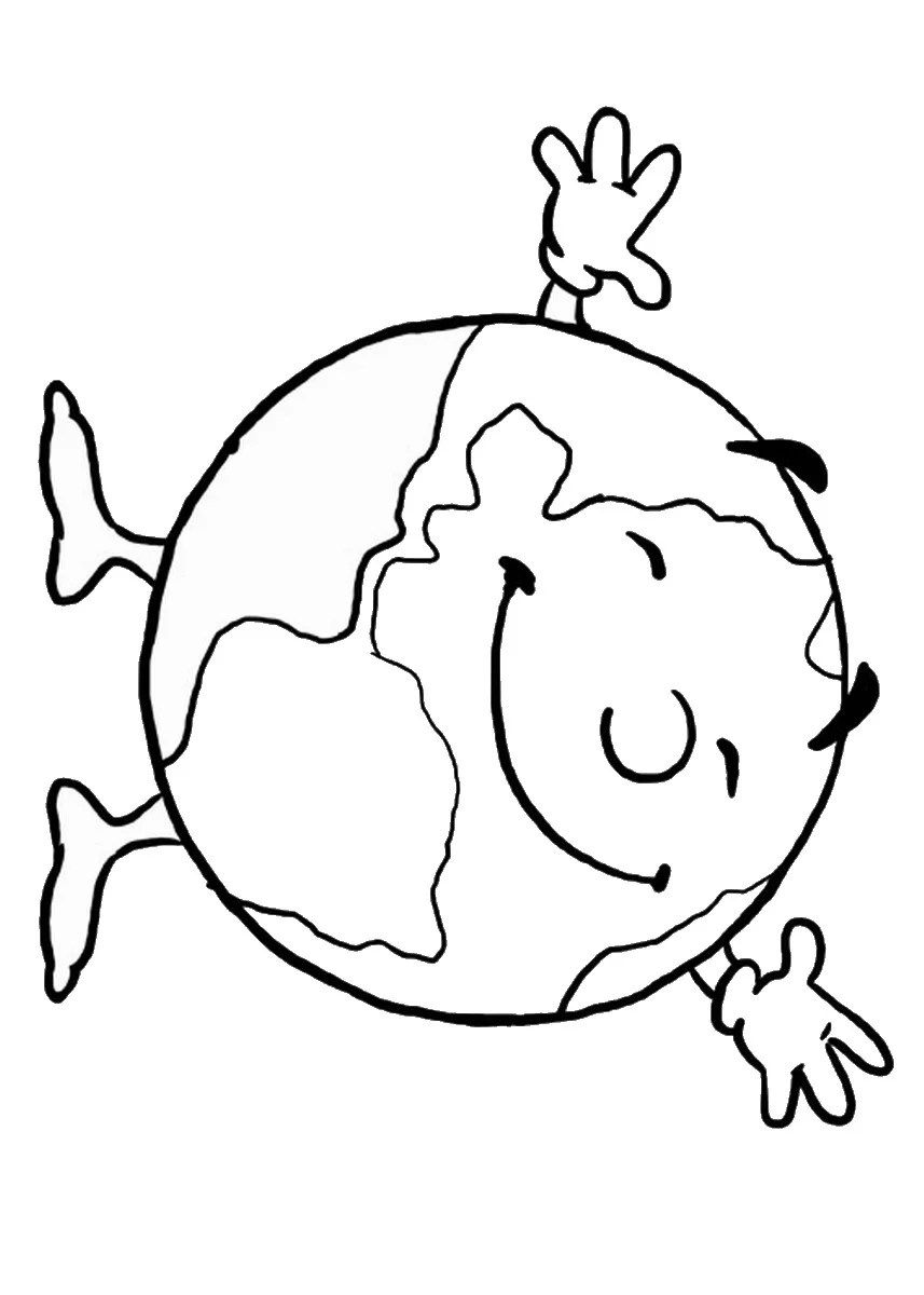 Free Coloring Pages Earth / Earth globe template pdf Coloring Page