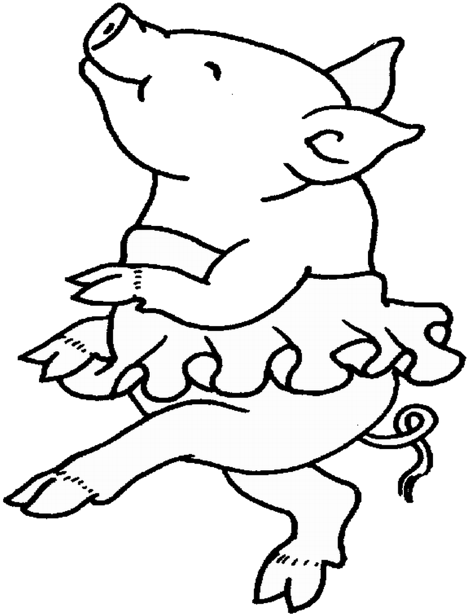 Detailed Pig Coloring Page Coloring Pages