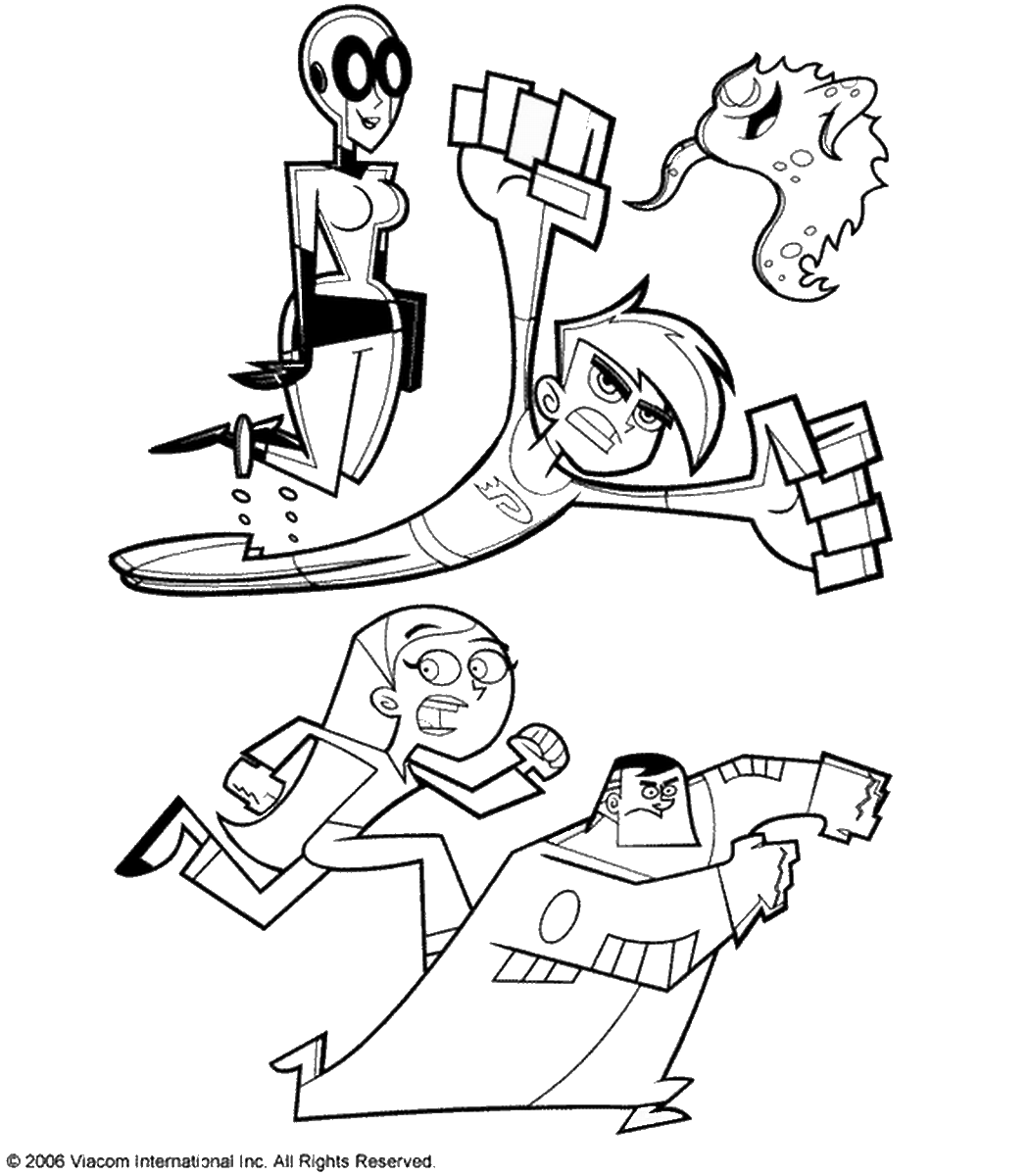 Danny Phantom Coloring Pages Danny Phantom Coloring Pages