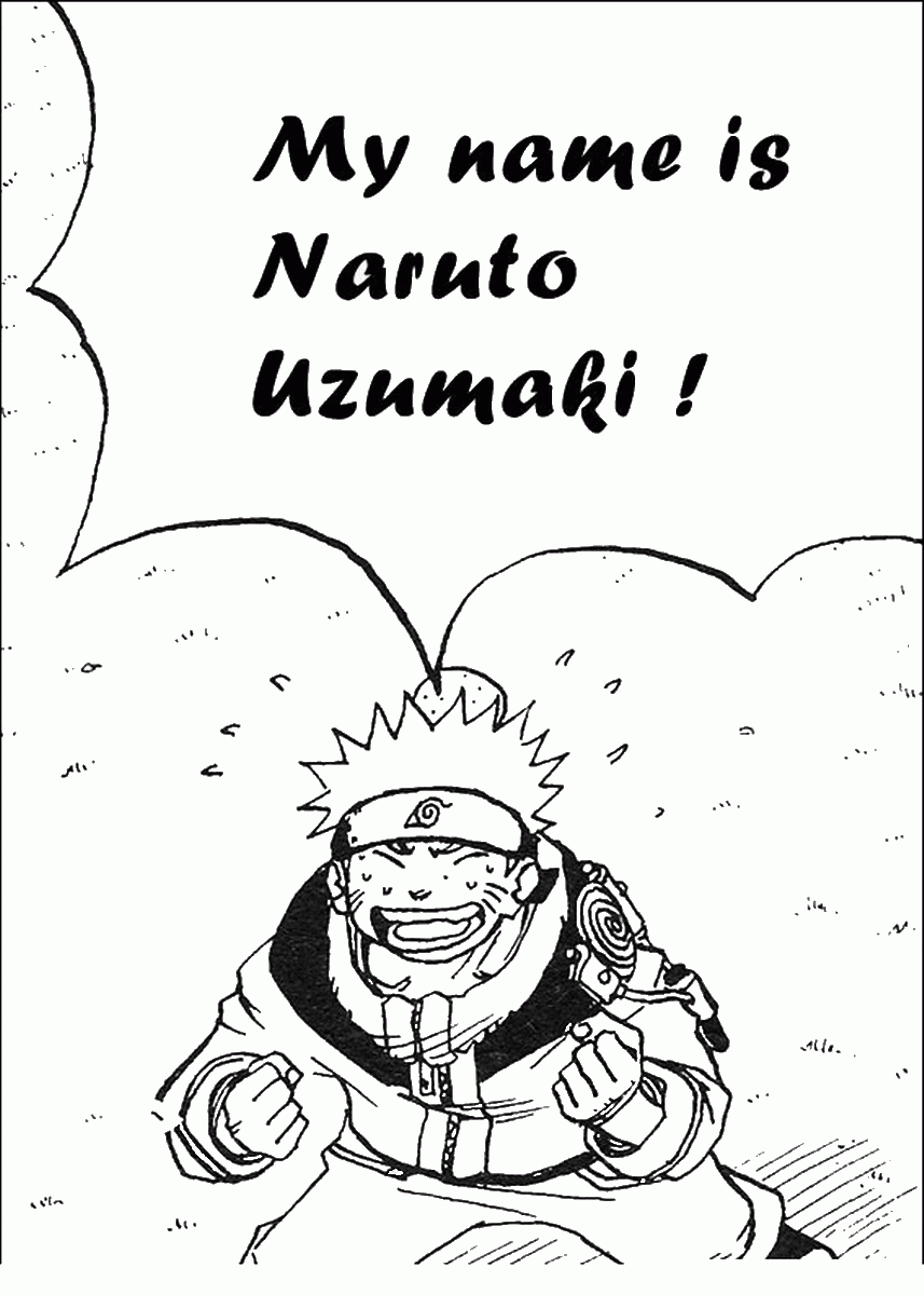 Coloring Page Naruto Coloring Page Book Free Download