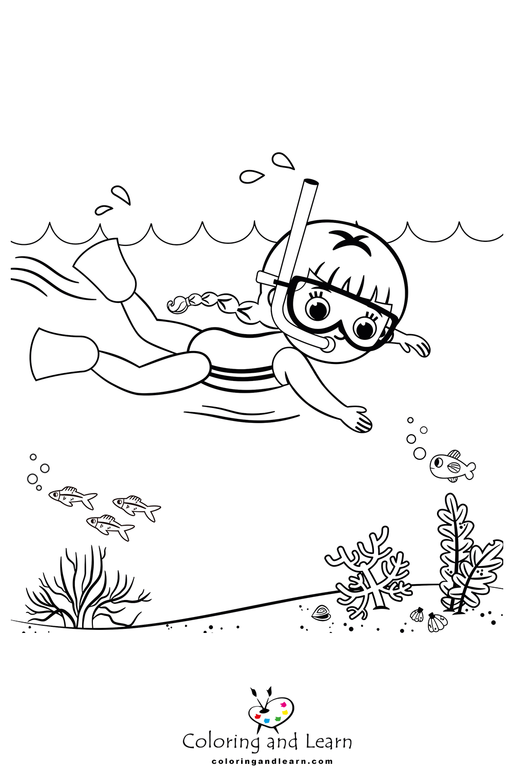Diving Coloring Pages (FREE) (2024) Coloring and Learn