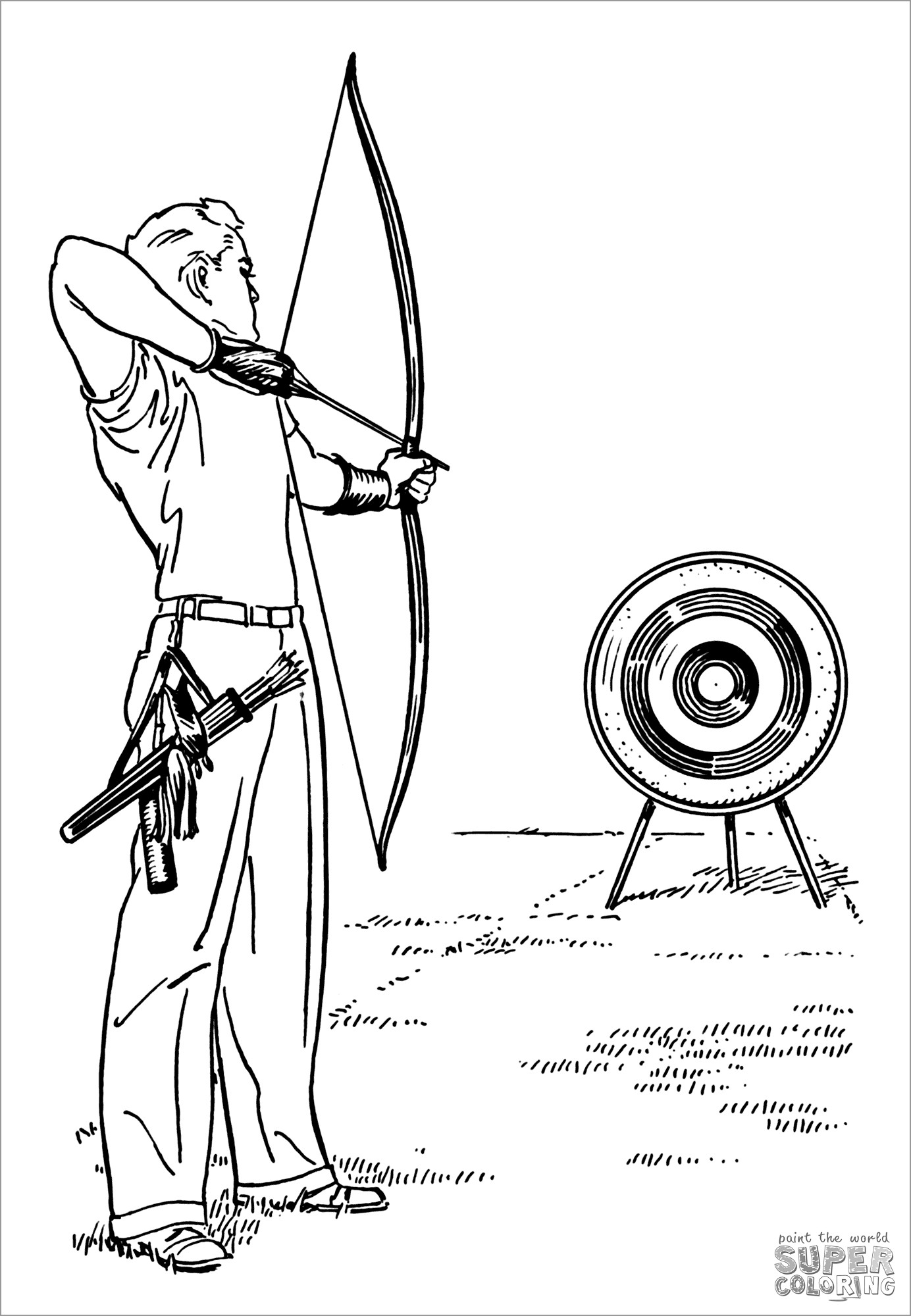 Archery Coloring Pages ColoringBay