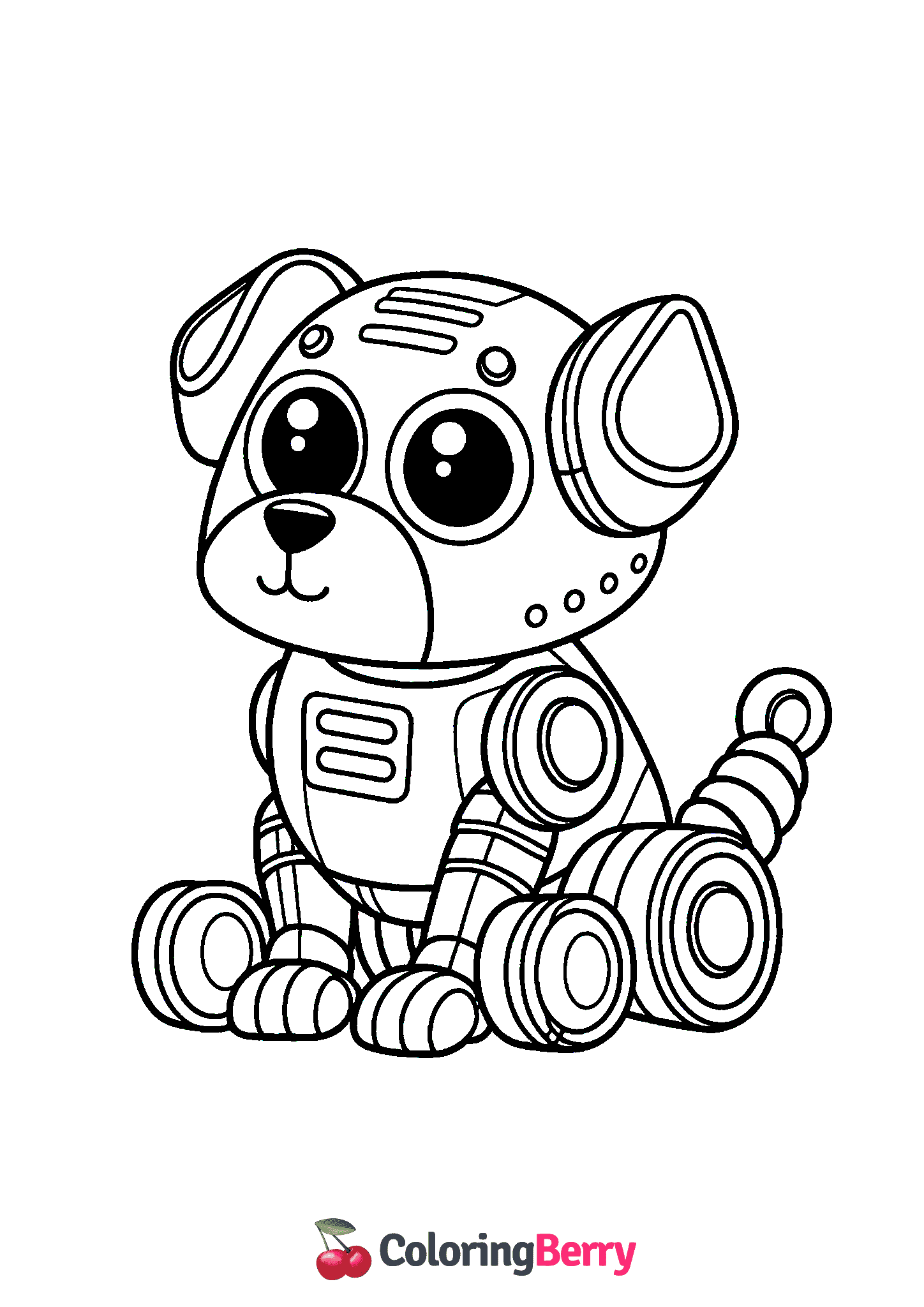 Robot Dog Coloring Page (Free PDF Printable)