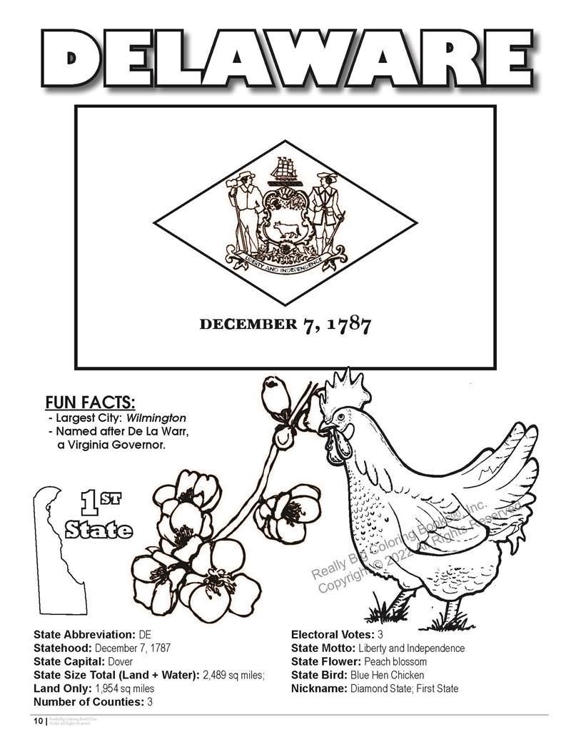 Delaware State Coloring Book