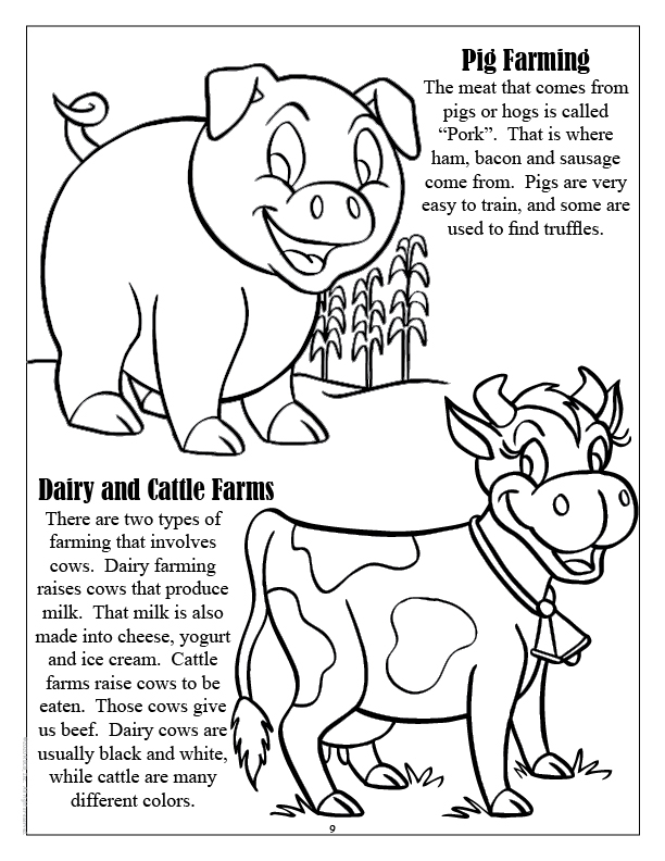 Dairy Farm Coloring Pages