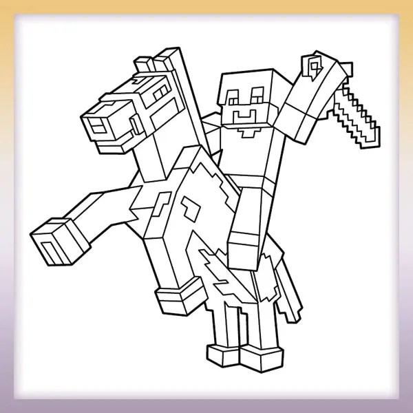 Minecraft Horse Coloring Pages Download Free Printable