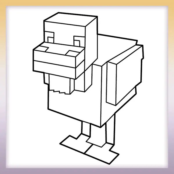 Minecraft Chicken Coloringbook.pics